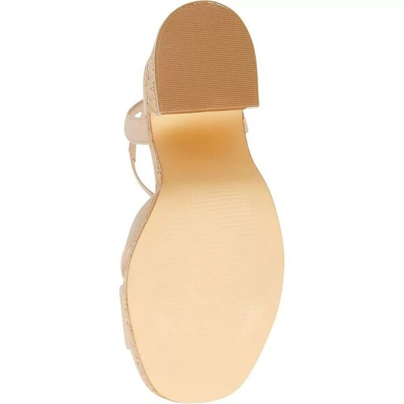 Madden Girl Women's Ankle Strap crisscross Platform Sandals natural Size 8.5M - Picture 2 of 6